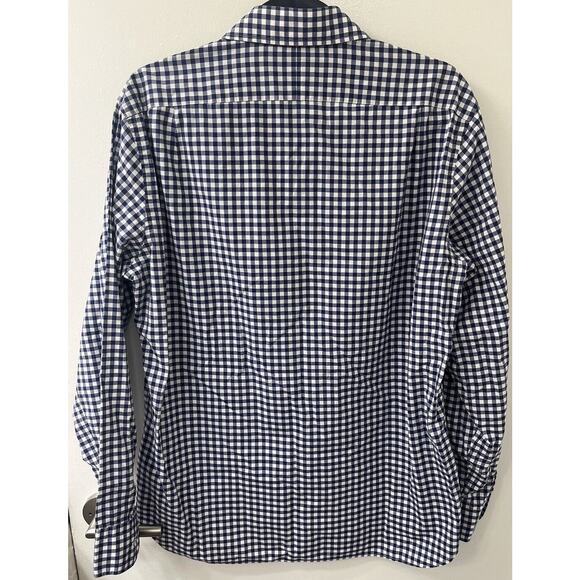 J. Crew‎ Men's Large Ludlow 120's 2 Ply Button Up LSleeve Plaid Check Blue White - Picture 5 of 6